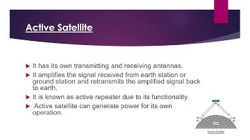 Satellite Communication -Active and Passive Satellite (Merits&Demerits) - Satellite Communication