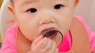 Quýt Mukbang 9m3d tập uống cốc ngày thứ 2