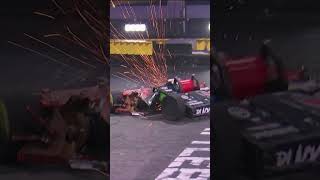 Bot gets blasted into the wall!