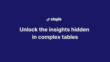 Intelligent tables | Handle complex tables in documents like a pro with Staple AI