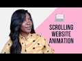 How to create a scrolling website animation in 2021