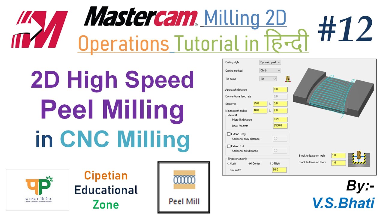 mastercam peel mill