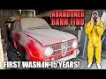 ABANDONED BARN FIND First Wash In 15 Years SAAB 96! Satisfying Car Detailing Restoration