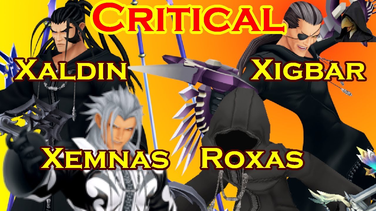 Critical Mode Data Fights Xaldin, Xigbar, Xemnas, Roxas Kingdom
