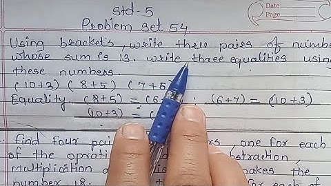 Problem set 54 class 5th maths | Preparation for Algebra Problem set 54  std 5