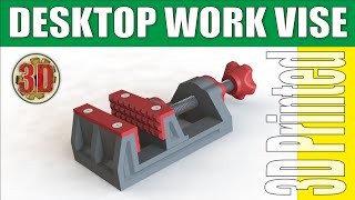 Desktop work vise on a 3D printer