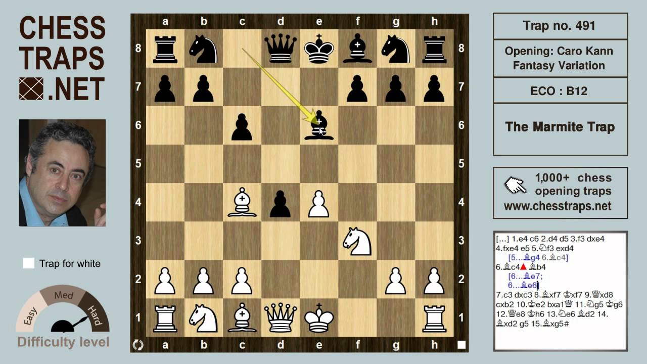 Nice trap in the Caro-Kann as black vs the fantasy variation. Credit to  Alex Banzea : r/chessbeginners