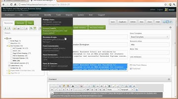 Using Modx Revolution to Edit the Finance and Management Business Schoo Website (PART 1 OF 2)