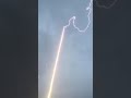 Lightning bolt is guided to the ground through rocket trail  shorts