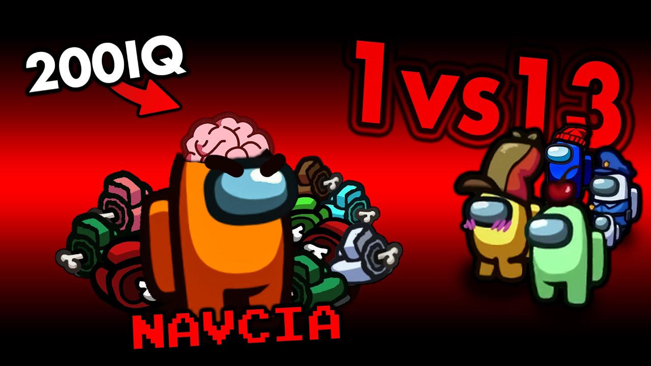 NAJLEPSZA 200IQ RUNDA 1vs13 - Among Us (Mandzio, Bladii, Kasix, Nexe, Graf...)