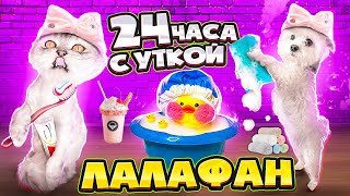 24 ЧАСА С УТКОЙ ЛАЛАФАНФАН! Купаем УТКУ в ПЕНЕ!