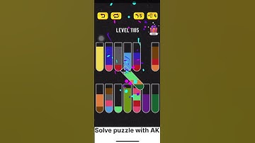 Water sort puzzle level 1185 #puzzle #trendingpuzzles #hardpuzzles #watersortpuzzle #games #gaming