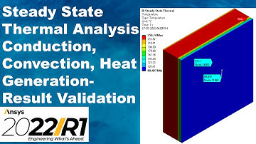 #ansys Steady State Thermal Analysis | Ansys 2022R1 Tutorial Conduction Convection Result Validation