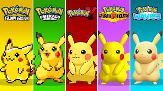 Evolution of Pikachu in Pokémon Games (1996-2026)