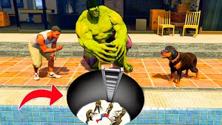 HULK Found SPIDER MAN In A SECRET BASE & BUNKER Under Franklin house.. (GTA 5 Mods)