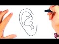 How to draw a Ear | Ear Easy Draw Tutorial