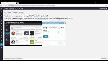 QSM - Quizzes/Surveys Page