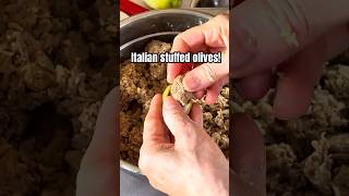 The perfect aperitivo snack! Stuffed olives #olive #italianfood