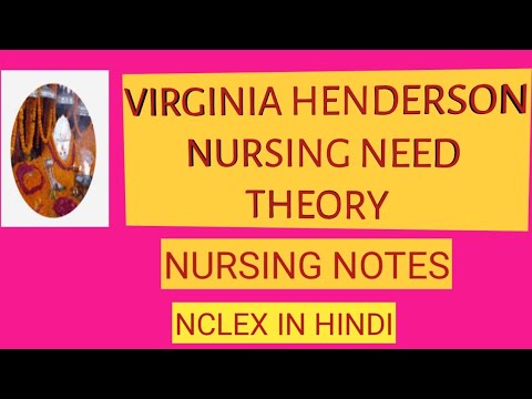 വിർജീനിയ ഹെൻഡേഴ്‌സൺ നഴ്‌സിംഗിന് ആവശ്യമായ സിദ്ധാന്തം