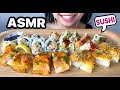 ASMR SUSHI ABURI PIZZA, SALMON CHEESE BATTERA, &amp; RAINBOW ROLL Mukbang *EATING SOUNDS NO TALKING