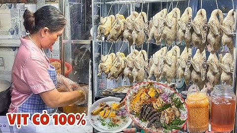 Nhất định phải ăn CHÁO GỎI VỊT CỎ HUYẾT NẾP bình dân sạch sẽ, chế biến kỹ không mùi