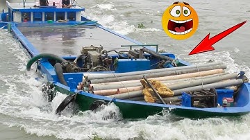 Hấp dẫn xem Ghe.sà lan vượt cống ngăn mặn Trà Vinh