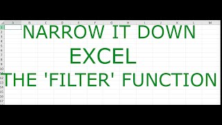 The FILTER() Function Tutorial - Part 1