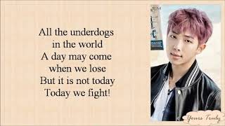 BTS not today lyrics Hd