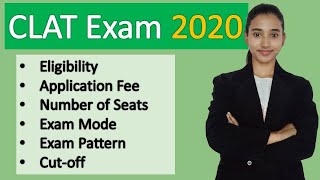 CLAT 2020 Exam detail CLAT new pattern, Eligibility, application fee