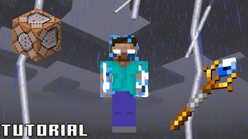 How to get a lightning stick/staff in Minecraft (Command Block Tutorial)
