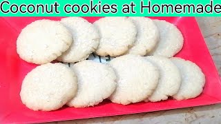 Coconut cookies at Homemade, Today I bring you a video of how to make Coconut Biscuits,biscuits