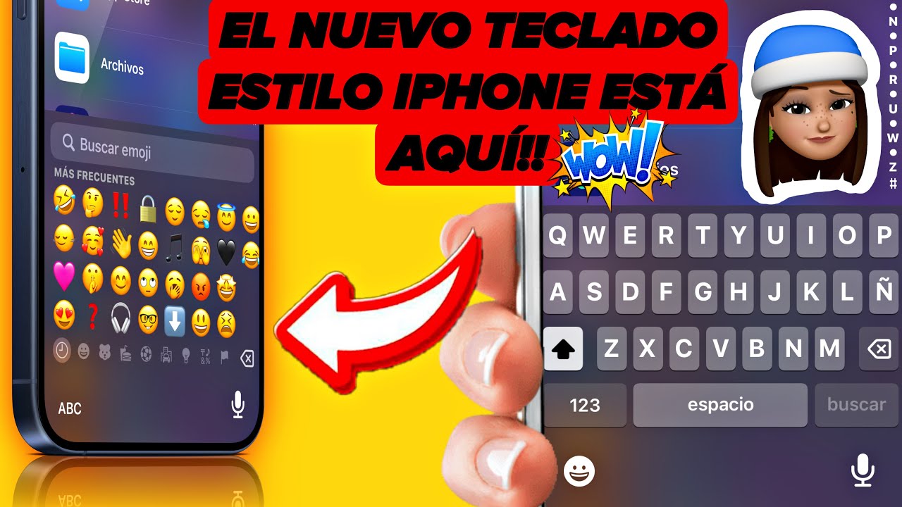 TECLADO ESTILO IPHONE y EMOJI DE IOS 17 para Android 🩷😍🥰🙂‍↔️2024 - YouTube
