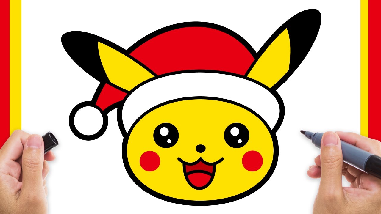 how-to-draw-cute-christmas-pikachu-youtube