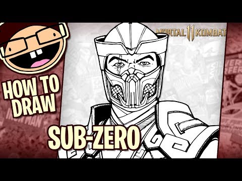 How to Draw SUB-ZERO (Mortal Kombat 11) | Narrated Easy Step-by-Step Tutorial