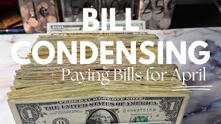 Mini Bill Condensing | Paying Bills for April | Cash Budget | Michelle Marie Budgets