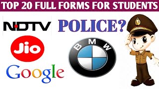 Top 20 Full Forms For Students Gk For Students Abbreviations What Is The Full Form Of