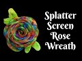 (Please read description box and pinned comment) Dollar Tree Splatter Guard Deco Mesh Rose Wreath