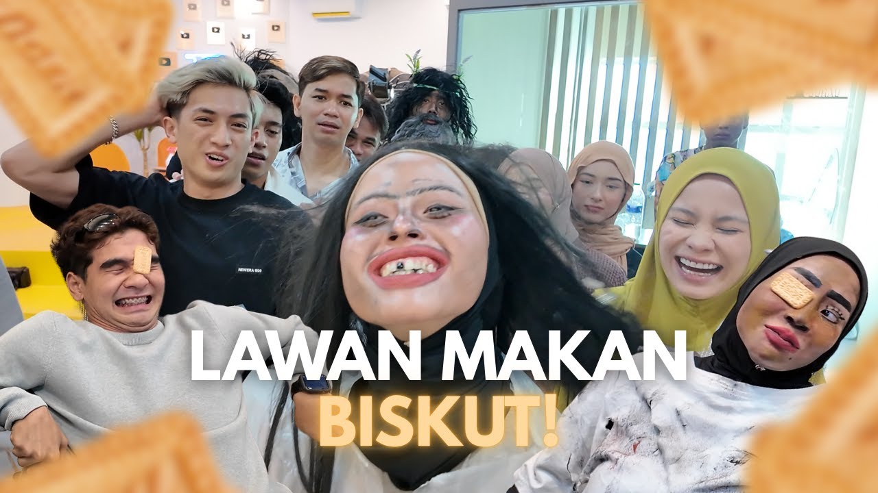 WORLD RECORD BISKUT ATAS DAHI !! LELAKI VS PEREMPUAN !! 