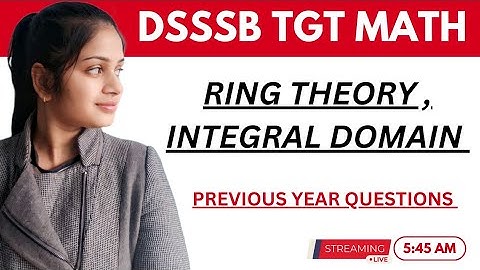 dsssb tgt math class by @gmt0 #ringtheory #dsssbtgtmathclass