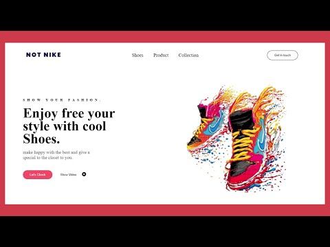 Awesome Landing Page Design For NOT Nike Shoes Using Only HTML And CSS || Web Creator