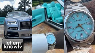 Rick Ross Just Bought Another Rolls Royce Just To Match His Tiffany Blue Rolex🤦🏿‍♂️💸🌊