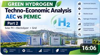 Techno-Economic Analysis of Green Hydrogen | AEC vs PEMEC with Solar PV | Part 2