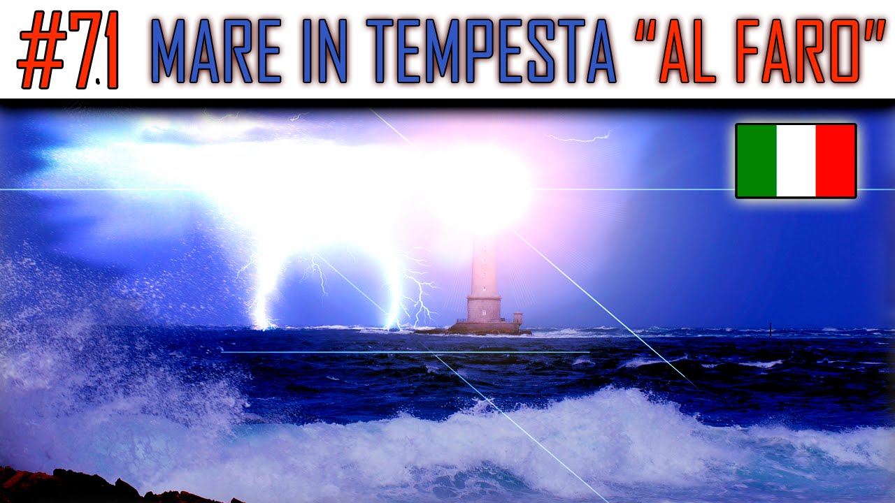 SUONO DEL MARE IN TEMPESTA AL FARO : SUONO DELLA PIOGGIA RILASSANTE CON ...