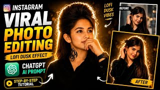 Title: Instagram Viral Photo Editing Tutorial 🔥 | Lofi Dusk Effect Photo Edit | ChatGPT AI  screenshot 3