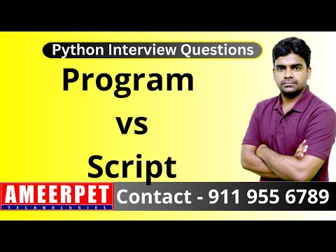 Program vs Script | Ameerpet Technologies | By Srinivas