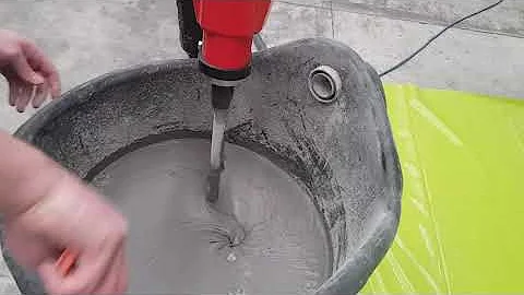 How to mix five bags of Ardex K15 with a Portamix Mega Hippo