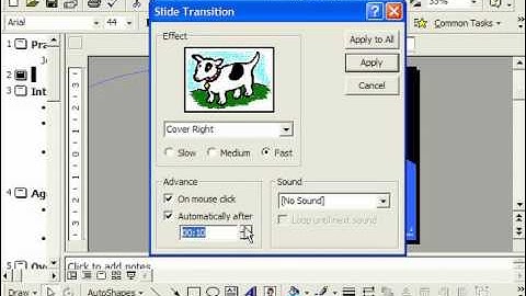 PowerPoint 2003 Tutorial Adding Animation Timing 2000 & 97 Microsoft Training Lesson 17.6