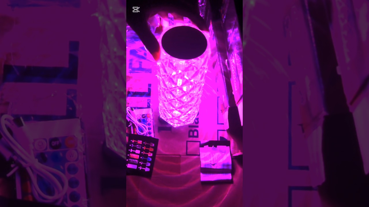 Rose Diomond Table Lamp || Usb Typ-C Charging Touch Lamp 