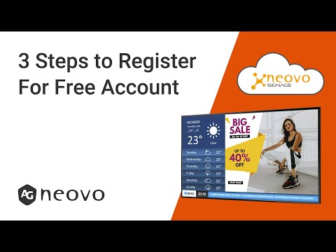 3 Steps to Register on Cloud Digital Signage | Neovo Signage | #1