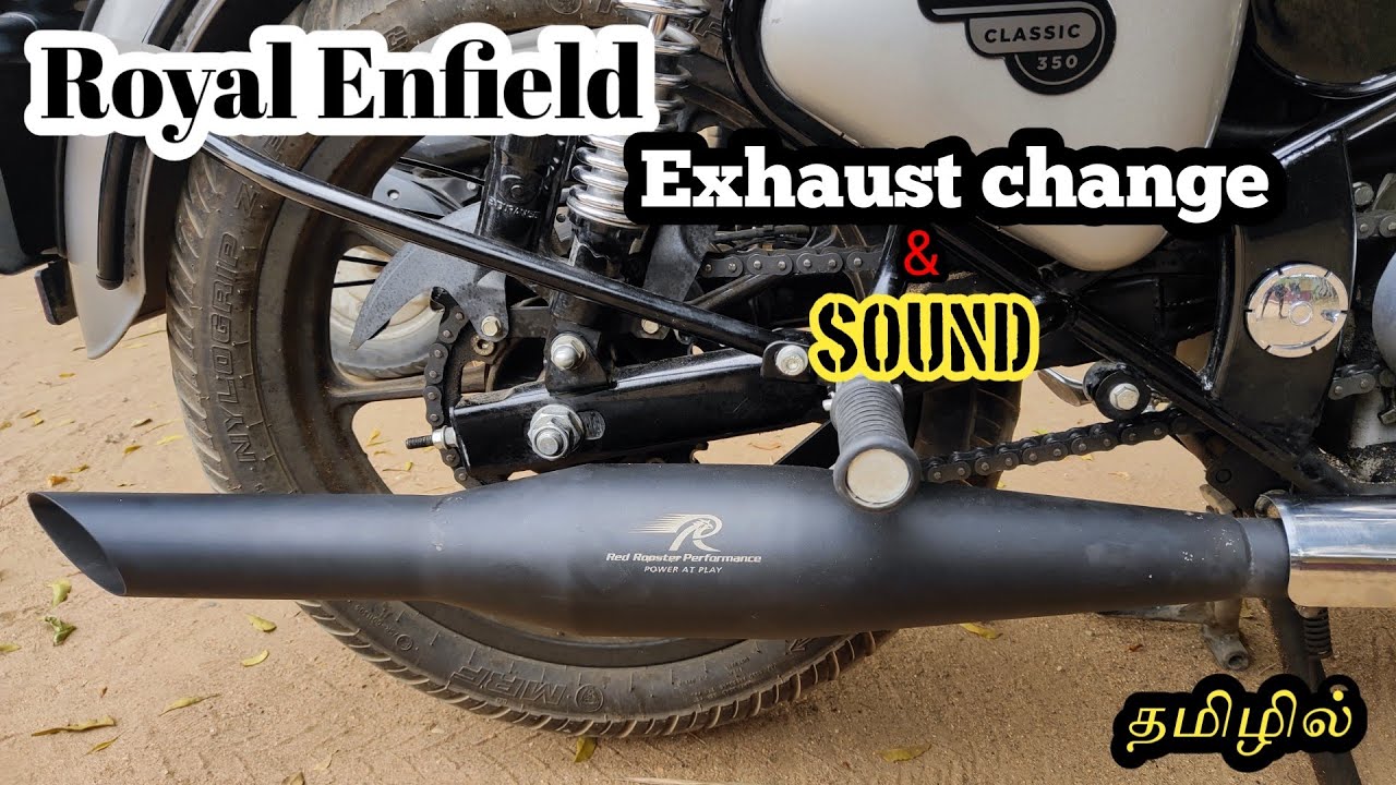 Royal Enfield exhaust changing | Red Rooster Exhaust sound | how to change exhaust.🤗